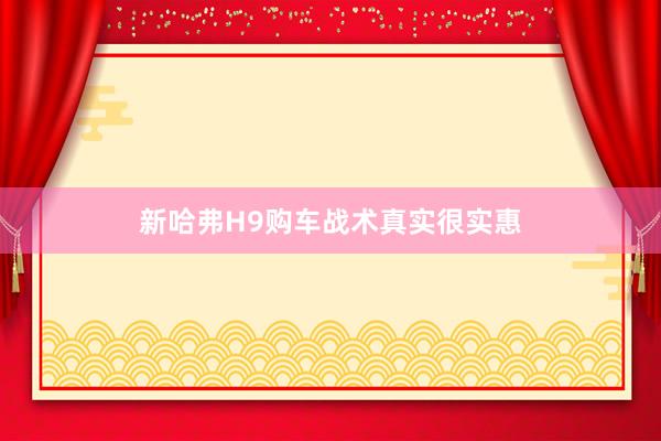 新哈弗H9购车战术真实很实惠