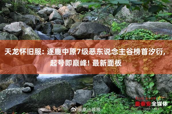 天龙怀旧服: 逐鹿中原7级恶东说念主谷榜首汐衍, 起号即巅峰! 最新面板